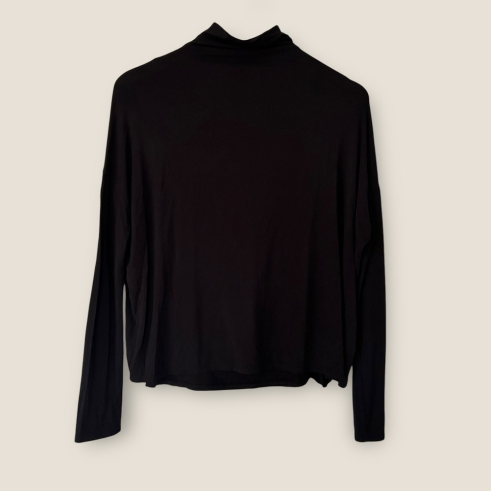 Studio Black Dropped Shoulder Long Sleeve Top